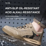 Camouflage Indestructible Shoes Anti-smash Anti-puncture Safety Men's Work Sneakers Protective Steel Toe Boots MartLion   