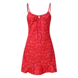 Women's Casual Home Small Floral Camisole Dress Summer Skirt MartLion   