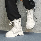 Men's English Style Thick Sole Design Men Boots  Layer Leather Casual Boots