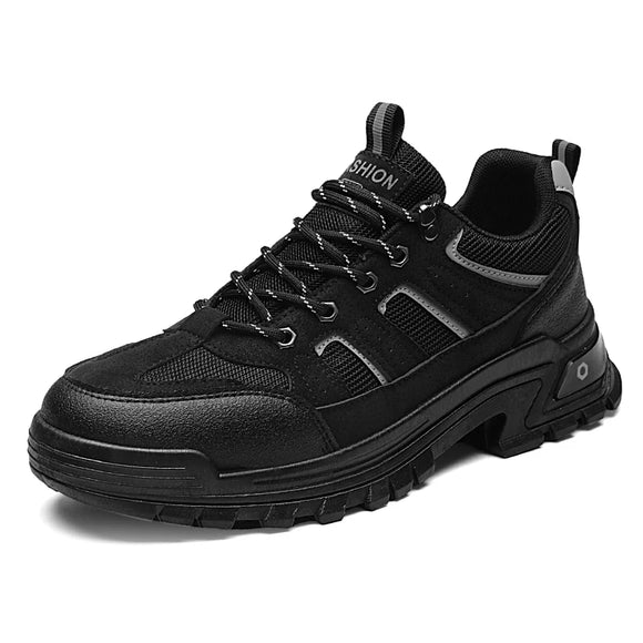 Trendy Hiking Shoes Non-slip Breathable Outdoor Work Men's Shoes Casual Sneakers MartLion black 39 
