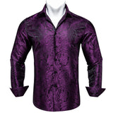 Men's Dress Shirts Black Gold Long Sleeve Formal Button-Down Collar Social Slim Fit Shirt Spring Casual Blouse MartLion   