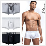 Ring Design Men's Underwear Cotton Boxer Briefs Low Waist Sports Swim Trunks Gym Shorts Underpants MartLion   