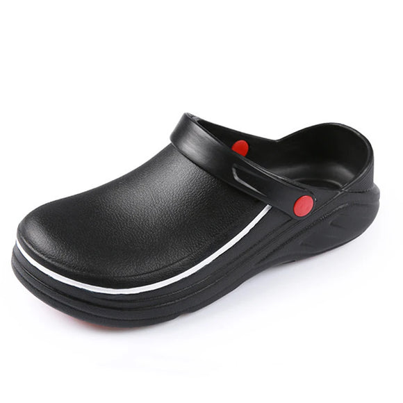 Unisex Slippers Non-slip Water-proof Oil-proof Kitchen Work Chef Shoes Master Hotel Restaurant Non-lace Slip-on Casual MartLion   