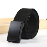 Military Men's Belt Army Belts Adjustable Belt Outdoor Travel Tactical Waist Belt with Plastic Buckle for Pants 120cm MartLion S4-Black 116cm 120cm 