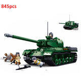 Military ww2 Cannon Assault Armored Vehicle Battle Tank Car Truck Army Weapon Building Blocks Sets  Model King Kids Toys Gift Mart Lion   