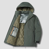 Men's Hooded Thick Warm Casual Parkas Coats Overcoat Windproof Outwear Detachable Hat Jackets Outdoor Sport MartLion - Mart Lion
