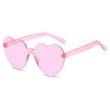 Lovely Pink Color Heart Square Sunglasses Jelly Color Protection Shades Summer Party Women Eyewear MartLion Pink 07  