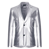 Blazer Men's American Style Trend Casual Party Suit Dress Coat Dance Mart Lion silver M (EUR XXS) 