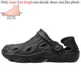 Men's Clogs Beach Sandals Summer Casual Garden Shoes Clog Lightweight MartLion PureBlack 50 