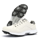 Men's Golf Shoes Waterproof Golf Sneakers Outdoor Golfing Spikes Shoes Jogging Walking Mart Lion Bai-3 8.5 