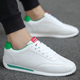 Men's Shoes Sneakers White Board White Zapatillas Hombre Soft White Pointed Flat MartLion green 40 