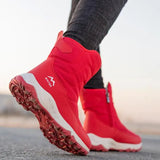 Winter Boots Short  Snow Zipper Waterproof Non-slip Warm Women's Winter Shoes MartLion Red 2006 36 