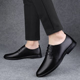 Men Dress Shoe Oxfords Lace Up Italian Men's Casual Shoes MartLion   