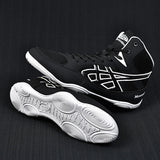 Boxing Shoes Men's Breathable Wrestling Footwears Light Weight Boxing Sneakers MartLion Black-2 36 