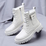 Men's English Style Thick Sole Design Men Boots Layer Leather Casual Boots MartLion