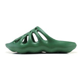 Trendy Fish Mouth Men;s Hole Shoes Summer Breathable Casual Couple Slippers Soft Lightweight Non-slip Slippers Mart Lion Green 35-36 