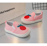 Children Casual Shoes Girls Canvas Shoes Boys Slip-on Baby Cute Cartoon Print Sneakers MartLion   