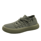 Fujeak Sneakers Outdoor Flat Shoes Spring Casual Classic Trendy Men's Non-slip Walking Mart Lion Green 39 