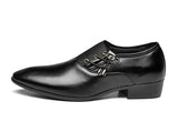 Men's Shoes Dress Leather Wedding Black Loafers Chaussure Homme Zapatos De Hombre Mart Lion   