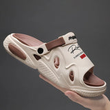 Men's Slippers Summer EVA Soft-soled Platform Slides Sandals Indoor Outdoor Walking Beach Shoes Flip Flops MartLion Beige brown 34-35(22.5CM) 