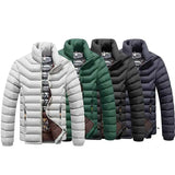 Winter Men Plush Thick Warm Parka Men Windproof Lightweight Jacket Men Casual Solid Jacket Coat Male MartLion   