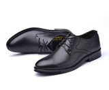  Men's Dressing Shoes Formal for Casual Shoe Leather Social Wedding Designer Pointed Toe Black Office Winter MartLion - Mart Lion