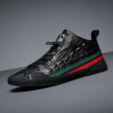 Genuine Leather Men's Shoes Casual Daily Trendy Sneakers Black Footwear Spring Winter MartLion   