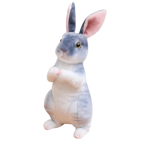  Simulation Kawaii Long Ears Realistic Rabbit Plush Toy Lifelike Animal Stuffed Doll Toys for Kids Girls Birthday Gift Room Decor MartLion - Mart Lion