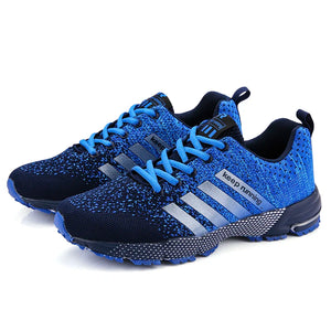 Summer Shoes Men's Sneakers Running Sports Breathable Non-slip Walking Jogging Gym Women Casual Loafers MartLion Blue 35 