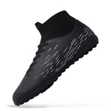 Soccer Shoes Men's For Training Elastic Spikes Cleats Non Slip Wear Resistant Lightweight Ankle Protect Football MartLion   