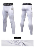 Men's Running Tights Compression Fitness Pants Elastic Running Basketball Sports Workout Tights Gym Running Training Leggings MartLion