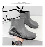 Fishing Shoes Men's Outdoor Non-slip Light Hiking Ankle Boots Fishing Rain Durable Waterproof Rubber Fishing Mart Lion   