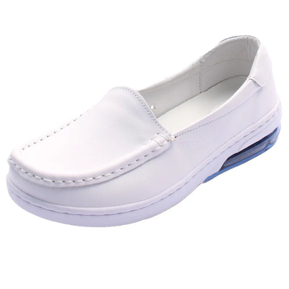 Nurse shoes women's soft soles thick leather breathable lightweight cute anti-slip white medical MartLion   