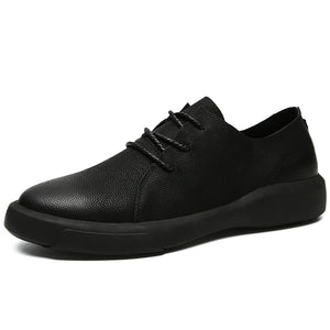 Youth Casual Shoes Brown PU Platform Advanced Trend Social Senior Designer Footwear Men's Shoes MartLion black 38 
