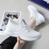 Women Mesh Breathable Casual Sneakers Lace-up Vulcanized Shoes Ladies Platform Sneakers MartLion   