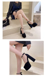 Women Sandals Summer Platform High Heel Platform Black Red Party Wedding Shoes Zapatos De Mujer PU Mart Lion   