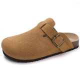 Classic Cork Clogs Slippers Women Men's Soft Suede Sandals With Arch Support Trendy Beach Slides Home Mules MartLion   