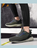 Knitted Ankle Socks Shoes Men's Comfort Light Breathable Mesh Trendy Sneakers Non-slip Running MartLion   