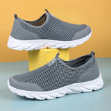 Men's Sneakers Casual Shoes Tenis Luxury Trainer Race Breathable Loafers Running MartLion Gray-2 38 