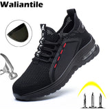 Summer Breathable Safety Shoes For Men's Puncture Proof Industrial Work Boots Steel Toe Indestructible Sneakers MartLion   