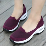 Platform Shoes Sneakers Women Running Breathable Mesh Slip-On Sports MartLion   