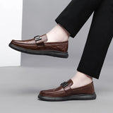 Man Shoes Genuine Leather  Moccasin Shoes  Loafer Shoes Men Male Casual Footwear MartLion   