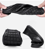Leather Men's Formal Shoes Luxury Loafers Dress Moccasins Breathable Black Wedding MartLion   
