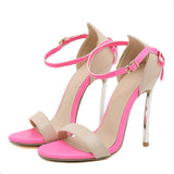  Liyke Elegant Women Party Wedding Stiletto Sandals Open Toe Pink Butterfly-Knot Cover Heels Pumps Summer Shoes Female Mart Lion - Mart Lion