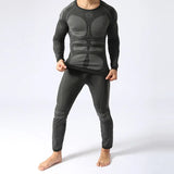 Men's Sport Thermal Underwear Suits Outdoor Cycling Compression Sportswear Quick Dry Breathable Clothes MartLion   