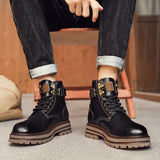 Golden Sapling Work Boots Leather Men's Casual Shoes Leather Tooling Boot Classics Punk Style Men Leisure Shoe MartLion