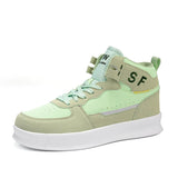 Classic Green High-top Sneakers Men's Breathable Flat Board Shoes Trainers Platform Casual MartLion green 5722 39 CHINA