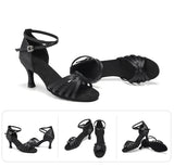 Latin Dance Shoes for Women Ballroom Ladies Girls Modern Tango Dancing Salsa Practice 5/7CM heel MartLion   