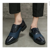 Classic Blue Men's Dress Shoes Casual Leather Social Zapatos De Vestir Hombre MartLion   