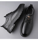Casual Low-top Genuine Leather Shoes Men's Spring Autumn Designer British Style Retro Platform Loafers MartLion   